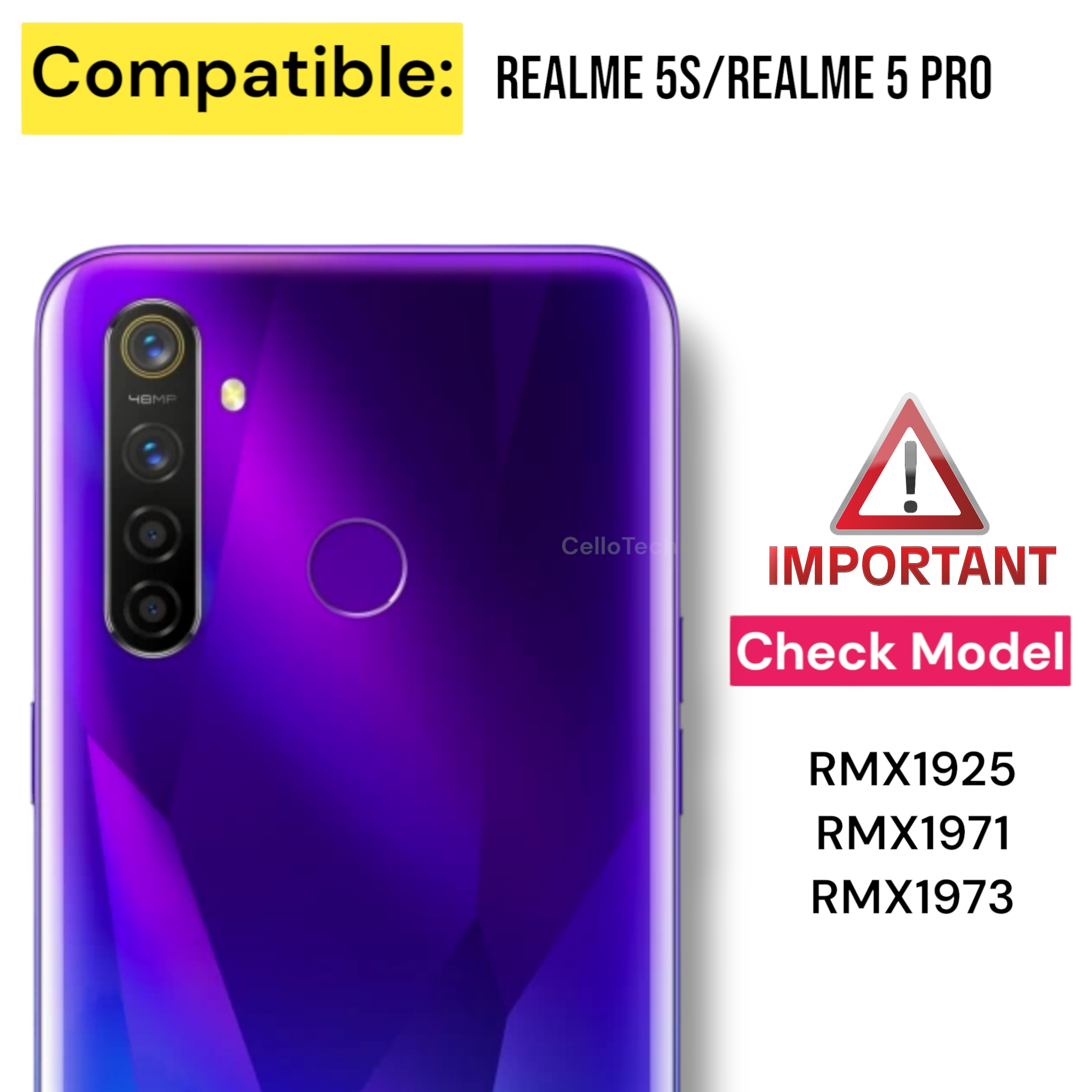CelloTech OG Camera Glass Lens For Realme 5 Pro (Pack Of 1) – Original Replacement - Image 2