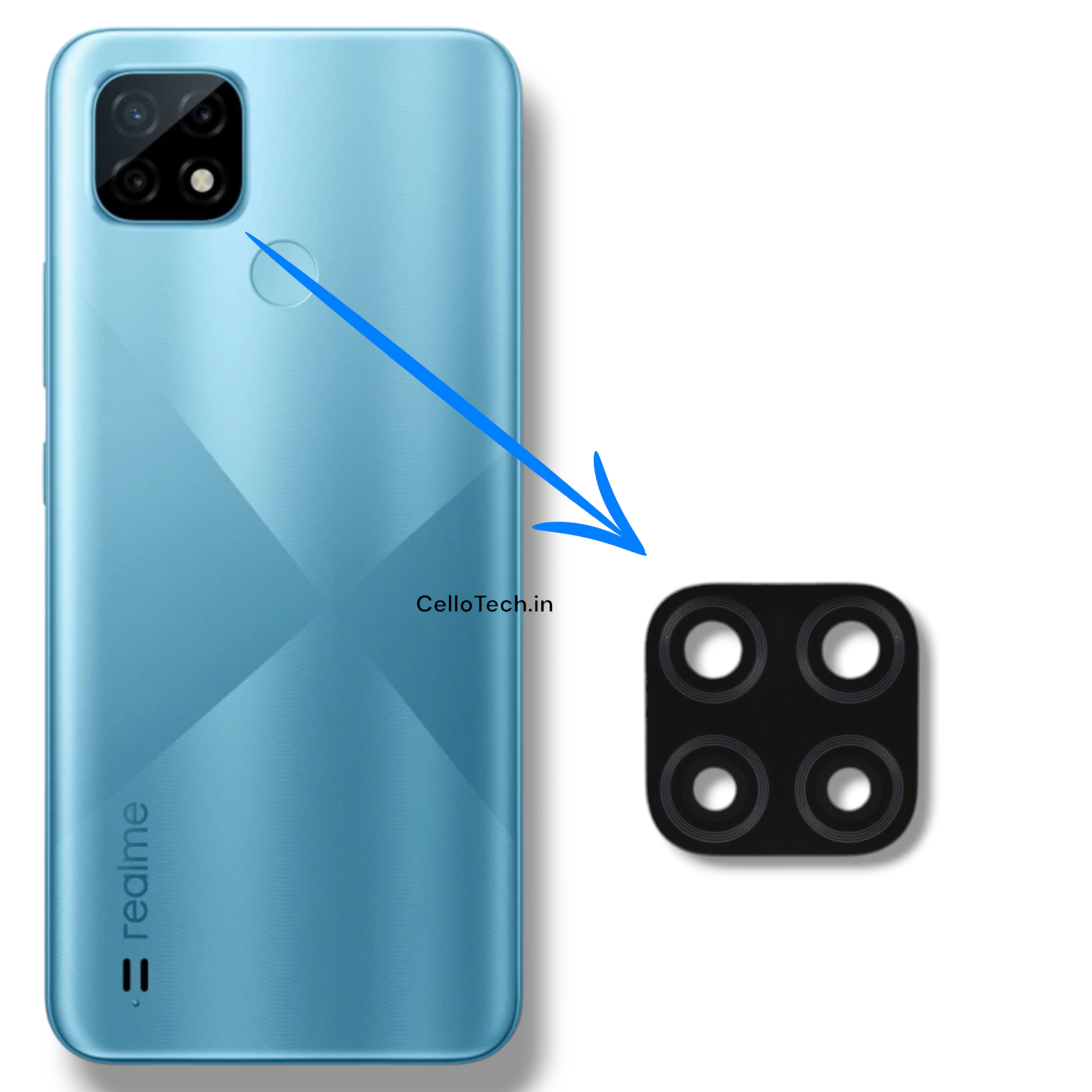 CelloTech OG Camera Glass Lens For Realme C21 (Pack Of 1) – Original Replacement